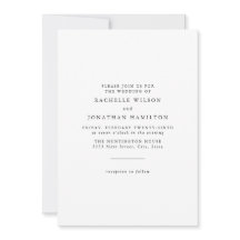 Chic Eenvoudige Foto Zwart Wit Monogram Bruiloft