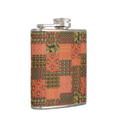 Chic Egyptian Tribal Faux Patchwork Hip Flask Heupfles (Rechts)