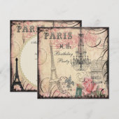 Chic Eiffel Tower & Chandelier 90th Birthday Kaart (Voorkant / Achterkant)
