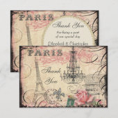 Chic Eiffel Tower & Chandelier Hartelijk dank voor Bedankkaart (Voorkant / Achterkant)