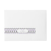 Chic Eiffeltoren Paarse parijse wrap labels Omwikkelbaar Adreslabel (Voorkant)
