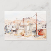 Chic El Paso Texas City Scape Trouwdetails Informatiekaartje (Achterkant)