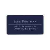 Chic Elegance | Midnight Blue | Adres Etiket (Voorkant)