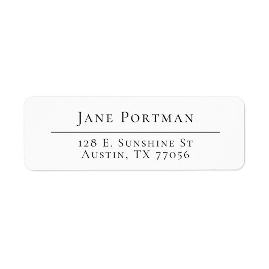 Chic Elegance | Modern minimalist | Retouradres Etiket (Voorkant)