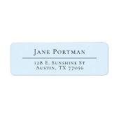 Chic Elegance | Modern Sky Blue | Retouradres Etiket (Voorkant)