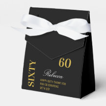 Chic Elegant 60th Birthday Black Gold Hartelijk da