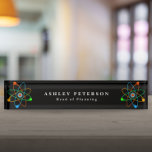 Chic Elegant Atomic Structure Science Naambordje<br><div class="desc">Personaliseer de naam,  de functie en de achtergrondkleur voor creëer Een cool,  trendy en leuk wetenschappelijk geïnspireerd stropdas ontworpen als een geschenk voor alle wetenschappers,  wetenschapsleerkrachten,  wetenschapsstudenten en elke wetenschapsgek in je leven (inclusief jou)! Ontworpen door Thisnotme©</div>