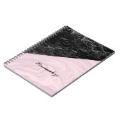 Chic Elegant Black Pink Marble Specialized Notitieboek (Linkerzijde)