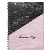 Chic Elegant Black Pink Marble Specialized Notitieboek (Voorkant)