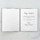 Chic Elegant Black White Merry Christmas Tree Kaart (Binnen)