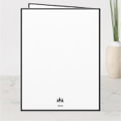 Chic Elegant Black White Merry Christmas Tree Kaart (Achterkant)