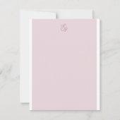 Chic Elegant Bleek Lavender White Violet Monogram Notitiekaartje (Voorkant)