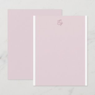 Chic Elegant Bleek Lavender White Violet Monogram Notitiekaartje