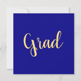 Chic Elegant Blue Golden Yellow Afstuderen Script
