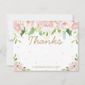 Chic Elegant Blush Pink Floral Flowers Note Card Notitiekaartje (Voorkant)