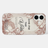  Chic Elegant Blush Pink Floral Quote Case-Mate iPhone Case (Achterkant (horizontaal))