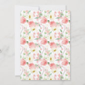 Chic & Elegant Blush Roze Bloemen Bevestiging Kaart (Achterkant)