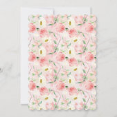 Chic & Elegant Blush Roze Bloemen Bevestiging Kaart (Achterkant)