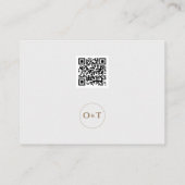 Chic Elegant Boho Floral QR Code Trouwdetails Informatiekaartje (Achterkant)
