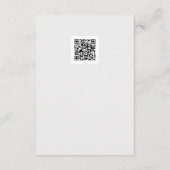 Chic Elegant Boho QR Code Bloemen Trouwdetails Informatiekaartje (Achterkant)