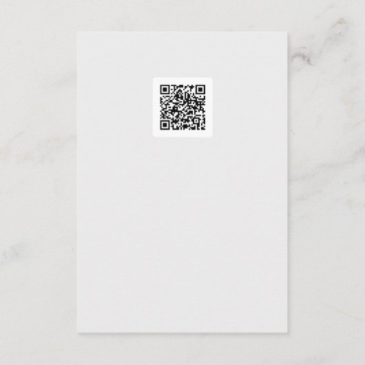 Chic Elegant Boho QR Code Bloemen Trouwdetails Informatiekaartje (Achterkant)