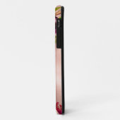 Chic Elegant Bourgogne Blush Roze Bloemen Naam Case-Mate iPhone Case (Achterkant/links)