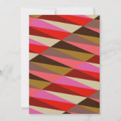 Chic Elegant Bright Red Geometric Wedding Kaart (Achterkant)