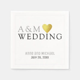 chic elegant bruiloft receptie monogrammen servet