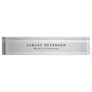 Chic Elegant Brushed Steel Naambordje