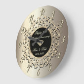 Chic Elegant Champagne 50 Wedding Anniversary Grote Klok (Hoek)