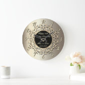 Chic Elegant Champagne 50 Wedding Anniversary Grote Klok (Huis)