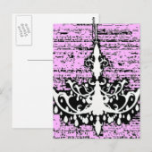 Chic Elegant Chandelier Briefkaart (Voorkant / Achterkant)