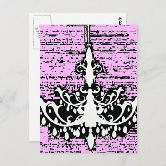 Chic Elegant Chandelier Briefkaart (Voorkant / Achterkant)