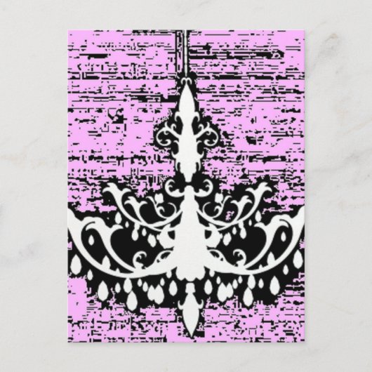 Chic Elegant Chandelier Briefkaart (Voorkant)