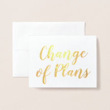 Chic Elegant Change of Plans Wedding Gold