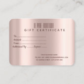 Chic Elegant Colorful Glitter Drift Roos Gold Kortingskaartje (Achterkant)