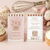 Chic Elegant Cupcake Pastry Cake Shop Home Bakery Visitekaartje