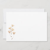 Chic Elegant Dandelion Floral Name Script Cute Notitiekaartje (Achterkant)