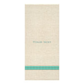 Chic elegant dandelion turquoise stripes reclamekaart (Achterkant)