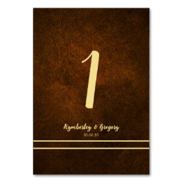 Chic Elegant Donkerbruin Getextureerd Goud Kaart