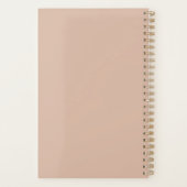 Chic Elegant Dusty Blue Blush Pink Floral Patroon Planner (Achterkant)