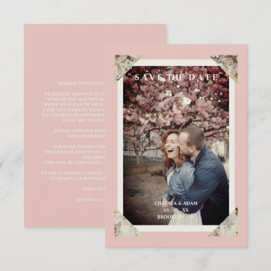 Chic Elegant Effect Photo Couple Wedding (Voorkant / Achterkant)