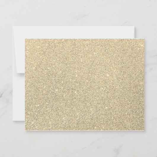 Chic Elegant Fabulous 50th Birthday Aankondiging (Achterkant)