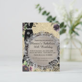 Chic Elegant Fabulous 50th Birthday Briefkaart (Staand voorkant)