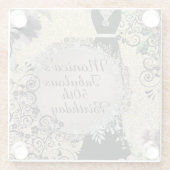 Chic Elegant Fabulous 50th Birthday Glazen Onderzetter (Achterkant)