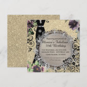 Chic Elegant Fabulous 50th Birthday Kaart (Voorkant / Achterkant)