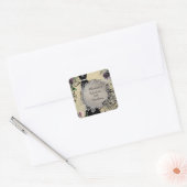 Chic Elegant Fabulous 50th Birthday Vierkante Sticker (Envelop)