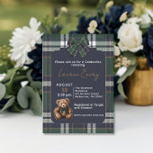 Chic Elegant Fancy Bear R. Lauren theme invitation Kaart