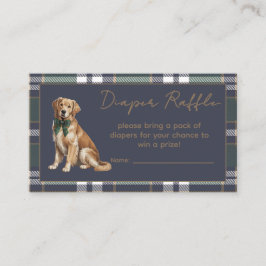 Chic elegant Fancy Dog R.L. theme Diaper Raffle Informatiekaartje