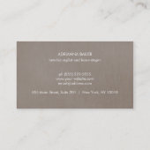 Chic Elegant Faux Gold Foil Circles Taupe Visitekaartje (Achterkant)